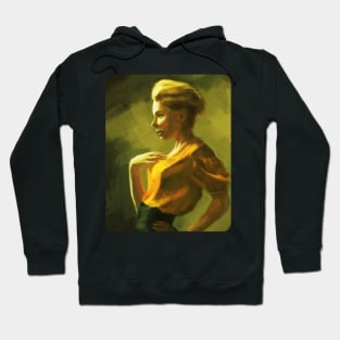 Yellow and green protrait Hoodie